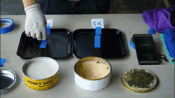 同一時(shí)間使用蜜蠟250的模具在差不多2秒后就掉落在桌面上，但使用常規(guī)蠟的模具還是牢牢地穩(wěn)固貼在模具上，附著力十分強(qiáng)，由此可見(jiàn)使用蜜蠟250的脫膜效果更勝一籌。